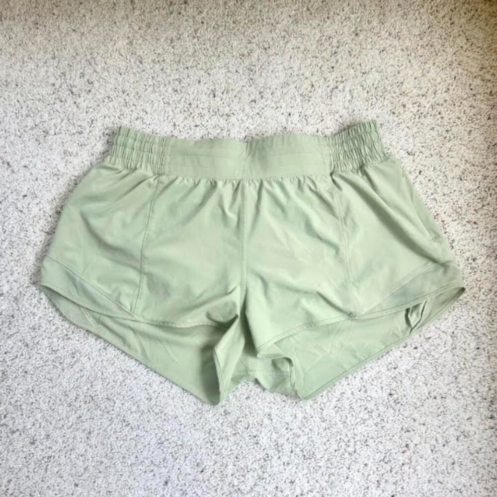 Lululemon Pastel Green Hotty Hot Shorts - Size 12